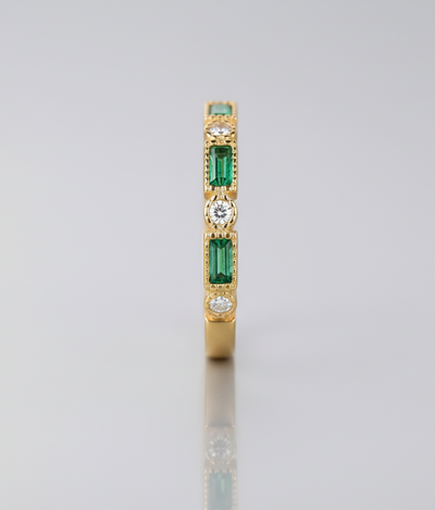 Alex™ Green Inlaid Zirconia Gold Ring