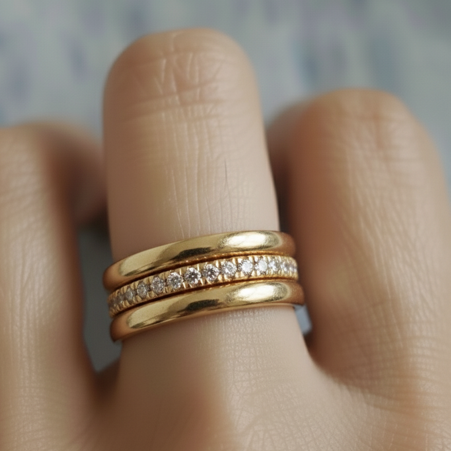 Aurora™ Double Band Gold Ring