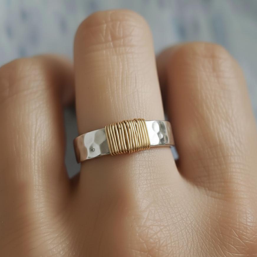 Amanda™ Vintage Gold Silver Ring
